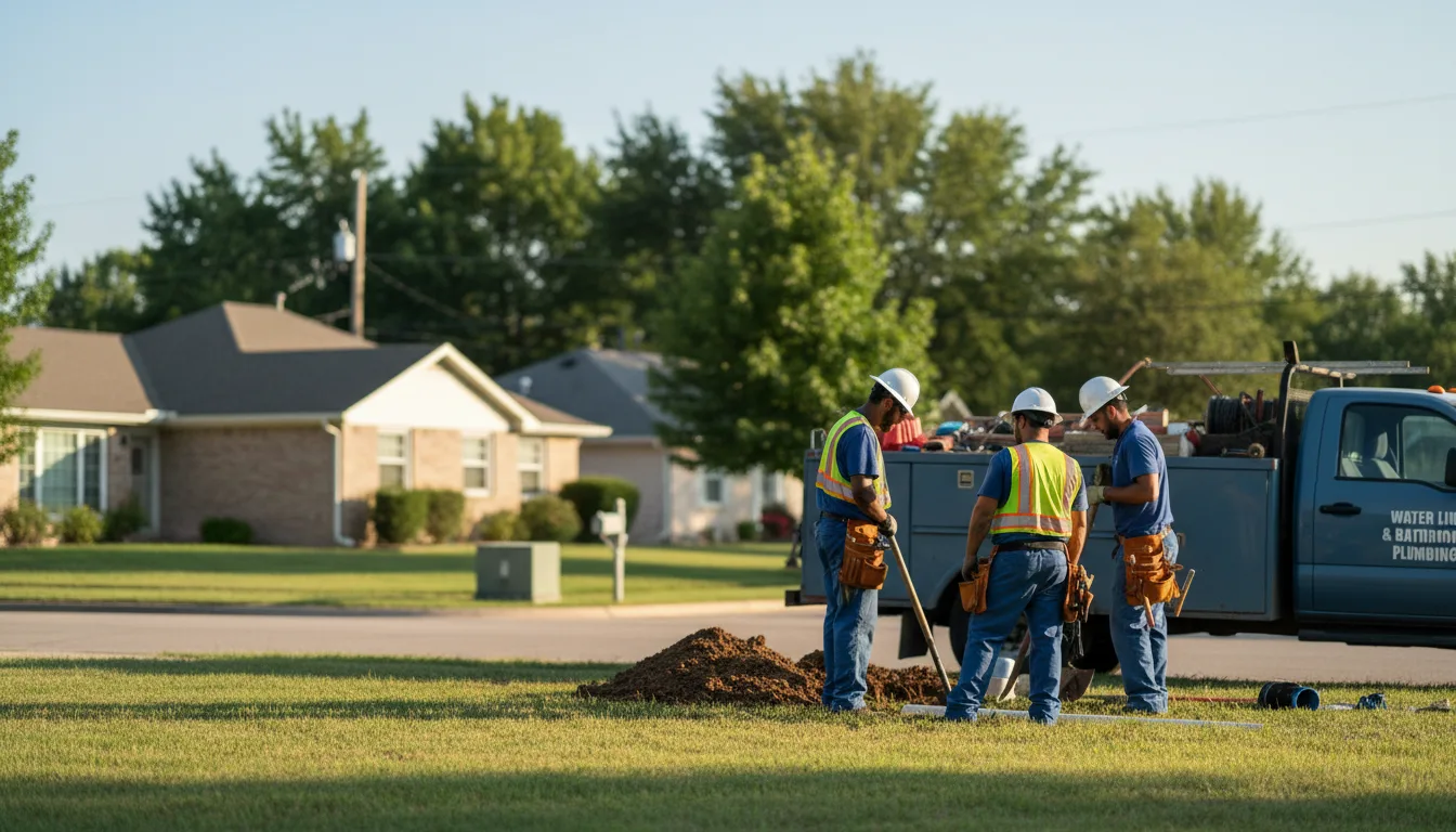 Residential water line and bathroom plumbing service in Springfield, WI